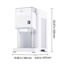 Máquina de afeitar hielo comercial, trituradora eléctrica grande de cubo de hielo 1.91QT / 1.8L con motor premium de 300W, cuchillas de acero inoxidable, para la fiesta en casa de la conservación de mariscos de la mezcla de barras, blanco - Motor de 1.91QT / 1.8L - Ver 10