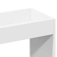 vidaXL Buffet haut blanc 92x33x140 cm bois d'ingénierie - Blanc - Voir 9