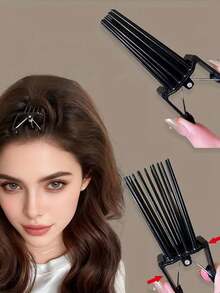 2pcs/Set No Heat Volumizing Hair Clips, Seamless Hair Styling Clips, Women Fashion Hair Styling Tools, Volumizing Clips, Suitable For Daily Hairstyles - Multicolor - View 3