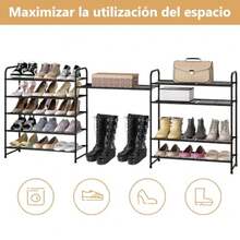 CYPNZapatero de Metal de 5 Niveles Zapatera DIY Ahorro de Espacio y Estante versátil Organizador de Zapato para Almacenar y Guardar Los Zapatos para Entrada Puerta Dormitorio GuardarropaFashion - 225226977 - Ver 5