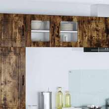 vidaXL Armoire de cuisine Chêne fumé 40 x 31 x 40 cm Bois d'ingénierie - Tabac - Voir 1