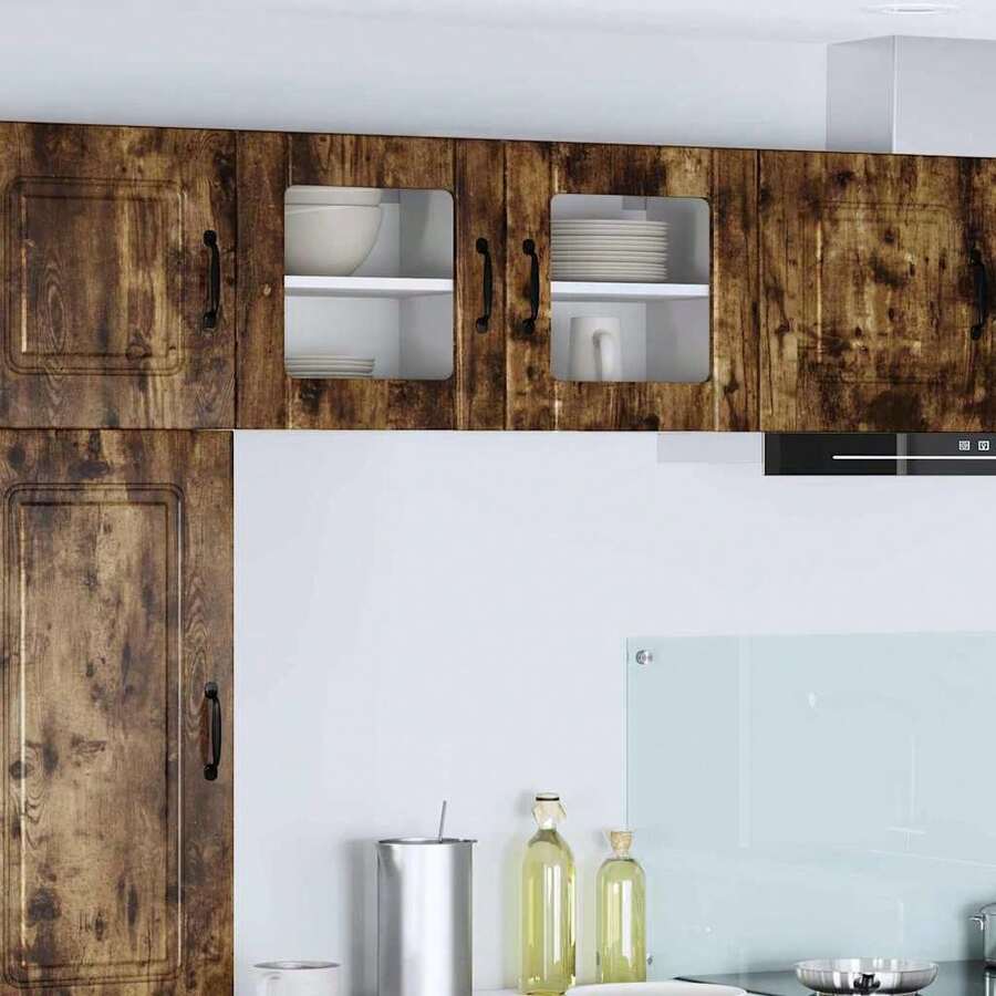 vidaXL Armoire de cuisine Chêne fumé 40 x 31 x 40 cm Bois d'ingénierie - Tabac - Voir 1
