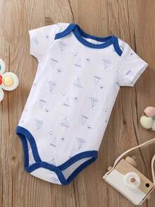 Set Of 5 Triangular Baby Rompers, Made Of Cotton With A Nautical Anchor Print, Soft And Comfortable, Ideal For Outdoor Use And Everyday Wear At Home. - Azul - Ver 8