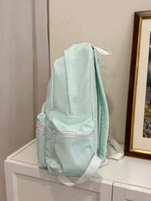 New Korean Style Chic Minimalist Casual Backpack, Durable And Versatile - Green - View 3