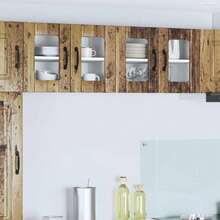 vidaXL Armoire de cuisine 2 pcs Bois ancien 60 x 31 x 40 cm - Tabac - Voir 1