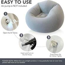 Silla de puf inflable moderna, sofá perezoso para una persona, sofá cama plegable y grueso para varios tipos de habitaciones - moderno - Ver 3