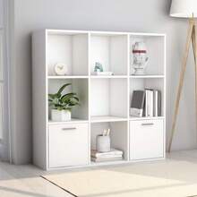 vidaXL Biblioteca blanca 98x30x98 cm madera de ingeniería - Blanco - Ver 1