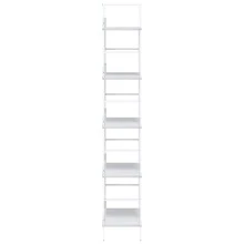 Bibliothèque vidaXL à 5 niveaux, noire, 60 x 27,6 x 158,5 cm, en bois massif. - Blanc - Voir 5
