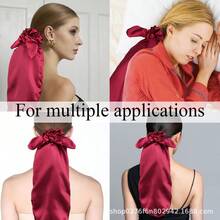 Long Sleeping Cap With Satin Hairband And Hair Pocket Long Hair Protection Cap & Hair Care Bag Home Use Long-Tail Style Sleeping Cap Hair Sleep Cap - Multicolor - View 4