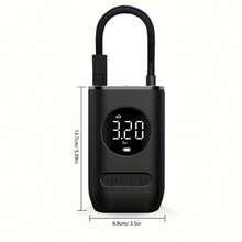 Portable Tire Inflator Air Compressor, Cordless Electric Pump With LED Light, USB Rechargeable, Lithium Battery Powered Handheld Design For Car, Bicycle, Sports Equipment - Wireless - Multicolor - View 4