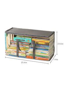 1pc/2pcs Book Storage Bag, Freestanding, Multi-Functional Storage Bag For Living Room, Bedroom, Study, Waterproof PVC Handbag, Toy & Snack Organizer - Four-color - View 27