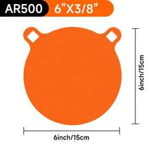Versatile 6" AR500 Target - Durable Steel Design For Mid-Range Outdoor Practice With Bow, Slingshot & Airgun