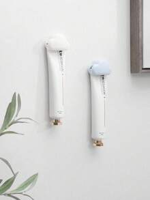 1/3/6/10pcs Japanese Toothpaste Squeezer - Wallmount Toothpaste Dispenser And Storage Tool, Bathroom Wall Hook, Shower Caddy - Baby Blue - View 2