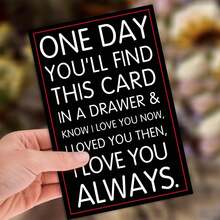 情人节圣诞节创意礼物黑色贺卡配红色信封，给亲朋好友一个惊喜 - 黑色 - 查看 2
