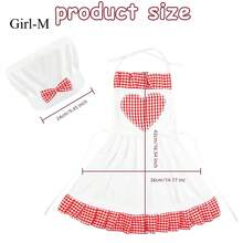 2pcs Red Plaid Baby Chef Outfit Set, Newborn Photography Prop, Includes Heart-Shaped Apron And Hat, Suitable For Studio Shooting - Multicolor - View 5