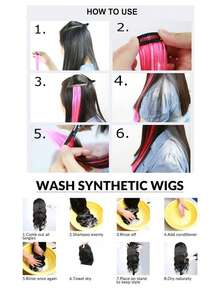 Tóc giả nối dài 24 inch màu vàng ánh kim, chất liệu sợi tổng hợp chịu nhiệt, kiểu kẹp BB, tóc thẳng, phù hợp cho nữ giới sử dụng hàng ngày. - Nhiều màu - Xem 8