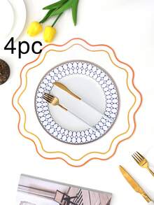 1/2/4pcs Embroidered Fabric Holiday Placemats, Suitable For Wedding Party Table Decor, Minimalist Elegant European Style Fabric Placemats, Simple New Fresh Placemats - Multicolor - View 20