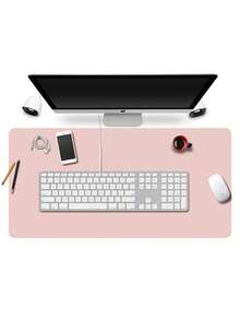 60cm X 30cm PU Leather Desk Mat, Non-Slip Mouse Pad, Waterproof Writing Pad, Suitable For Office & Home, Blue/Pink - Multicolor - View 8
