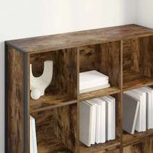 vidaXL Bibliothèque 2 pcs Chêne Fumé 99,5 x 30 x 108,5 cm - Tabac - Voir 4