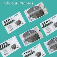 25PCS/50PCS Protective Mascarillas Black CE Certified FFP2 Face Mask 5Layers Non-Wove Adult - Multicolor - View 7