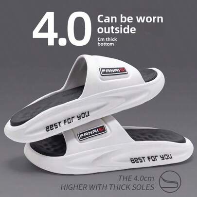 Comfortable EVA Outdoor Slippers For Men, Thick Sole With Strong Grip, Soft Bottom Indoor/Outdoor House Slippers, Student Sports Sandals