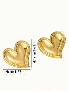 1 Pair Exquisite 304 Stainless Steel Oil-Finished Geometric Irregular Stud Earrings - Minimalist Elegant Design, Versatile Earrings Suitable For Daily Wear And Parties, Perfect Holiday Gift For Family And Friends - Multicolor - View 11