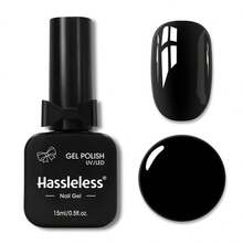 1Pc Hassleless Nail Gel, 15ml Gel Nail Polish, Matching Bottle And Color, Removable Gel Nail Polish Set, Salon-Quality Results, A Must-Have For Women's At-Home DIY Manicures. - 黑色 - 查看 10