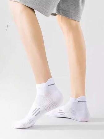 1 par, 5 par, 10 par, Dam, Herr, Basketstrumpor, Sportstrumpor, Löparstrumpor, Mode, Innovation, Broderade femuddiga stjärnnätstrumpor för par, Sommar, Anti-lukt-strumpor, Medellånga strumpor, Vår och höst Fyra säsonger Mångsidiga strumpor, Söta, Bekväma, Svettabsorberande, Ungdom, Student, Vardagsstrumpor