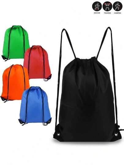 抽绳背包：尼龙运动包，适合旅行、瑜伽、健身、户外露营、徒步旅行和海滩活动。