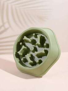 1pc Pets Anti-Gulping Slow Feeder Bowl, Large Capacity Non-Slip Anti-Topple Dog Food/Water Bowl - Coral Pink - View 10