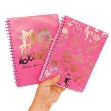 1pc New Barbie Student Notebook, Cartoon Pattern, A5 Spiral Bound, Pink Diary, Random Style, New Year Gift, Valentine's Day Gift, Easter Gift - Multicolor - View 5