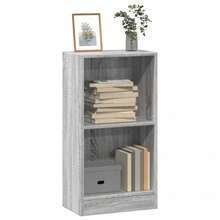 vidaXL Bibliothèque sonoma gris 40x24x76 cm ingénierie du bois - Gris - Voir 1
