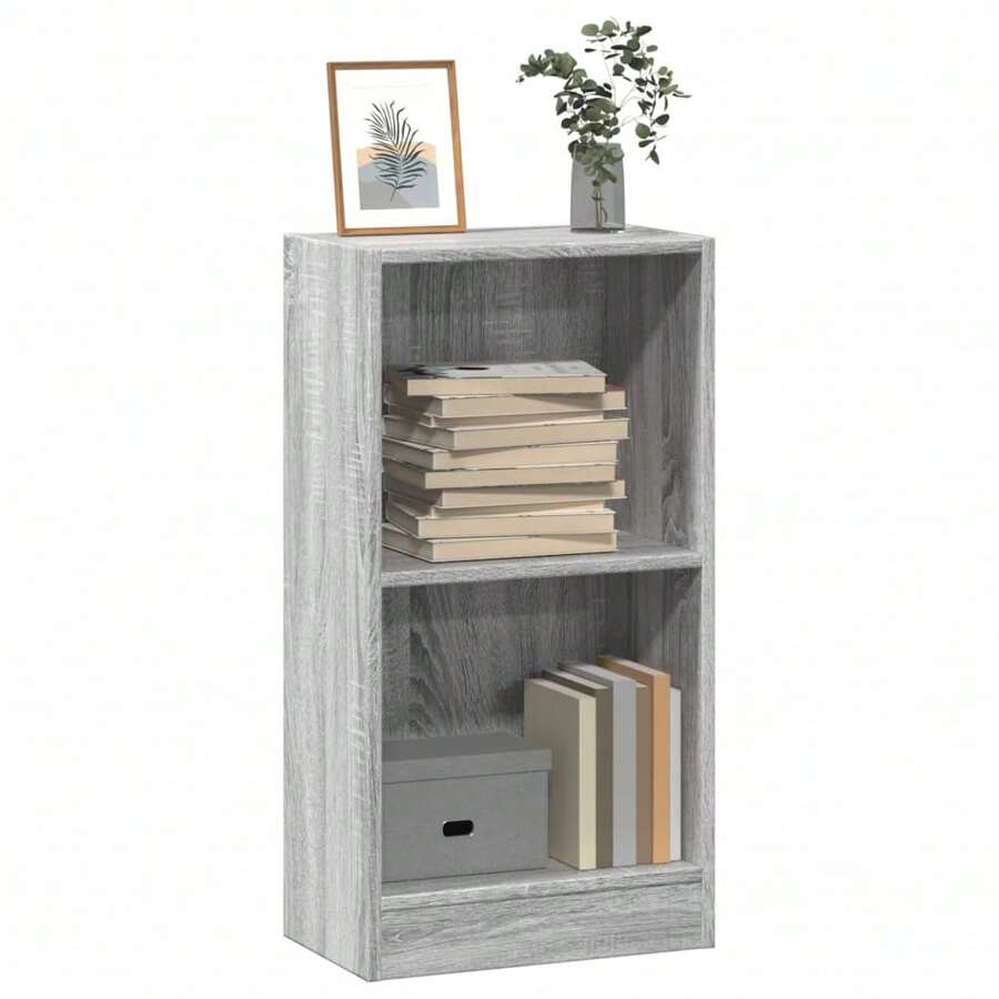 vidaXL Bibliothèque sonoma gris 40x24x76 cm ingénierie du bois - Gris - Voir 1
