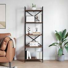 vidaXL Étagère Chêne fumé 56 x 34 x 171 cm Bois d'ingénierie - Tabac - Voir 4