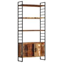 vidaXL Bibliothèque 4 niveaux 80x30x180 cm Bois solide de récupération - Tabac - Voir 10