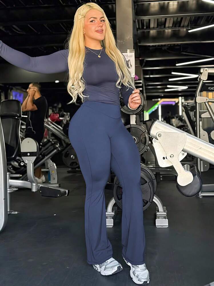 YEOREO Workout Leggings Womens No Front Seam Straight Leggings  31.5" High Waist Buttery Eddiy Gym Yoga Pants Summer Leggings For Women - Hải quân - Xem 7