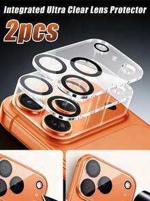 2pcs High Definition Camera Lens Protector, Made Of Tempered Glass, Full Coverage, 9H Hardness, Scratch-Resistant, Shockproof, Waterproof, Compatible With IPhone 17 Pro Max/17 Pro/17 Air/17/16 Pro Max/16 Pro/16 Plus/16/15 Pro Max/15 Pro/15 Plus/15/14/13/12/11 And Other Models. - Clear - View 24