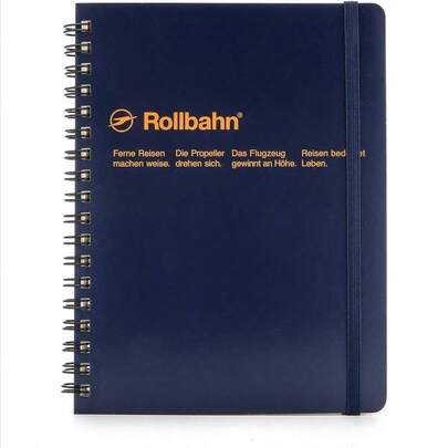 ロルバーンポケット付メモL ダークブルー