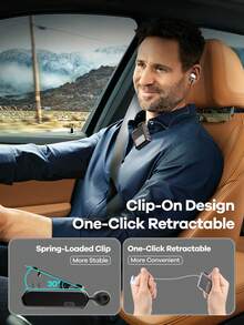 REMAX 带降噪功能的夹式蓝牙5.4耳机；12.6英寸可伸缩线缆；液晶显示屏；来电振动提醒；运动耳机；游戏耳机；办公耳塞； - K89-多色 - 查看 4