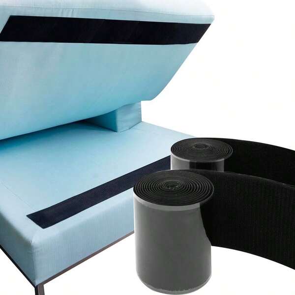 Cinta de agarre para sof que evita que los cojines de sof se deslicen, cinta antideslizante de doble cara, 2 juegos de tiras resistentes de 10 pies con calcomana para sof, telas, colchones, muebles