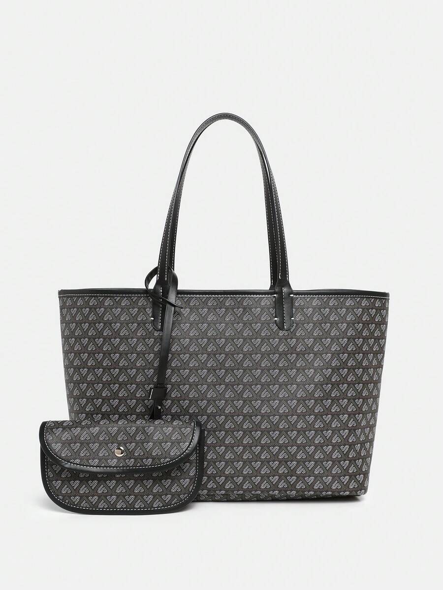 Bộ túi xách nữ thời trang tối giản mới, túi đeo vai, túi tote dung tích lớn, túi xách đa năng dùng đi làm, ví, túi đeo vai cho học sinh.