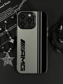 1 chiếc ốp lưng điện thoại cao cấp tối giản thiết kế chữ AMG màu đen và bạc, tương thích với iPhone 17/Air 16/15/14/13/12/11/Pro/ProMax/X/XR/XS/XSMAX/7/8/PLUS - Nhiều màu - Xem 1