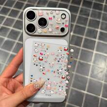 Sanrio DIY贴纸套装，包含卡通狗狗贴纸、浮雕贴纸和高清钢化玻璃膜，兼容Apple 17 Pro Max和Apple 17 Pro手机镜头膜，带保护层的相机镜头膜，简约设计 - 鏡頭膜+帕恰狗貼紙 - 查看 8