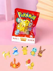 1 包宝可梦、皮卡丘、口袋妖怪创意 3D 橡皮擦，盲袋盲盒，可拆卸组装卡通橡皮擦，儿童返校礼物（随机发货，每袋都有不同惊喜，仅展示部分） - 彩色 - 查看 6