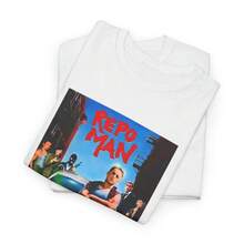 Reproduction T-Shirt Of The 1984 Movie Poster Repo Man - Black - View 4