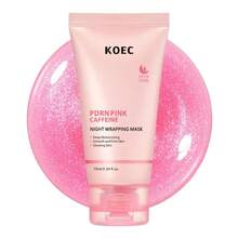 KOEC PDRN 粉红咖啡因夜间焕肤撕拉面膜，夜间肌肤焕活撕拉面膜，紧致、消肿、补水，打造水润肌肤，提升面部轮廓，韩国护肤 - 粉色 - 查看 8