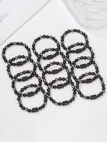 12 Zodiac Signs Natural Volcanic Stone Black Vintage Bracelet, Handmade Couple Bracelet Wholesale - Bracelet - View 5