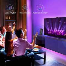HBOWMDJIA 16ft-100ft Led Strip Lights For Room Decor, With 44-Key Remote And App Control, Change Color In Sync With Music, Timing Setting, Adjustable Brightness, Led Lights For Bedroom, Living Room, Game Rooms, Kitchen,TV Backlight, Halloween Party Decor, Christmas Gifts - 多色光 - 查看 6