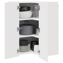 vidaXL Armadio da cucina Kalmar Blanc brillante 57 x 57 x 80 cm - Bianco - Visualizzare 3