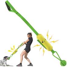 Juguete interactivo de tira y afloja para perros de 78,74 cm con chirrido fuerte, juguete de cuerda para el entrenamiento de cachorros, masticación y alivio del aburrimiento, adecuado para perros medianos